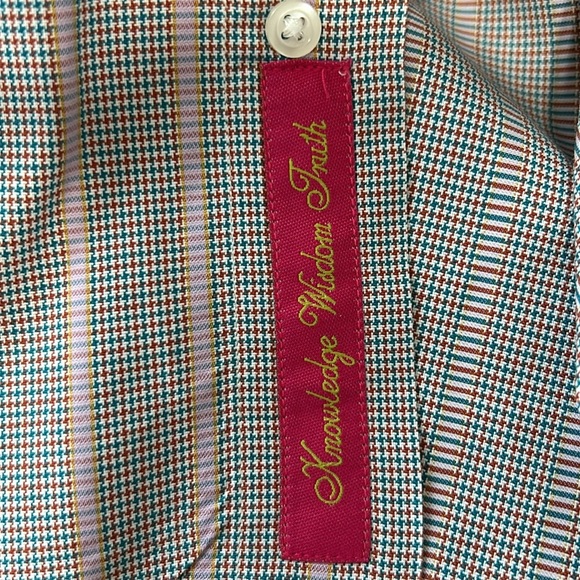 Robert Graham Long Sleeve Stripe Shirt Button Front Flip Cuffs, size XL - Picture 8 of 8